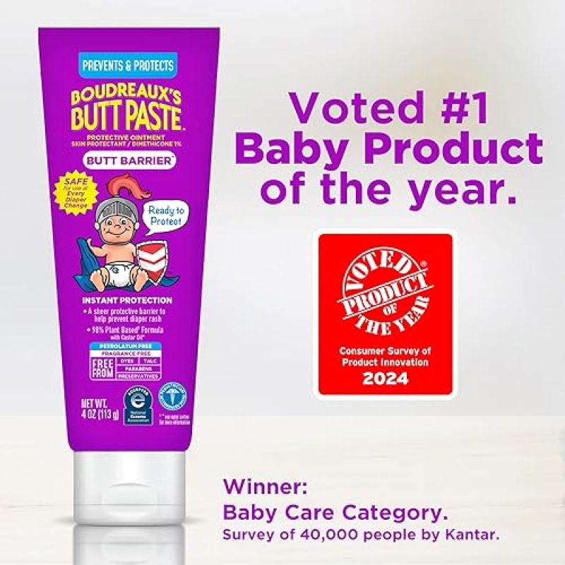 BOUDREAUXS BUTT PASTE DIAPER RASH OINTMENT SET - 4OZ BARRIER 14OZ MAX STRENGTH CREAM