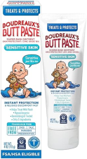 BOUDREAUXS BUTT PASTE SENSITIVE SKIN DIAPER RASH CREAM, BABY OINTMENT, 4 OZ TUBE