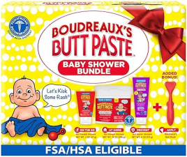 BOUDREAUX S BUTT PASTE BABY SHOWER BUNDLE DIAPER RASH CREAM, OINTMENT APPLICATOR SET