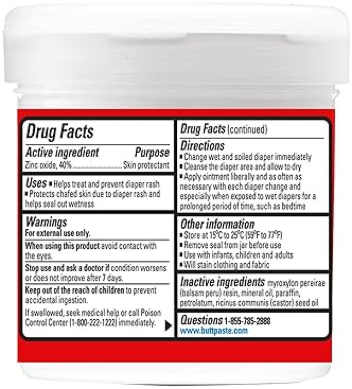 BOUDREAUXS BUTT PASTE MAXIMUM STRENGTH DIAPER RASH CREAM, 14 OZ JAR BABY OINTMENT