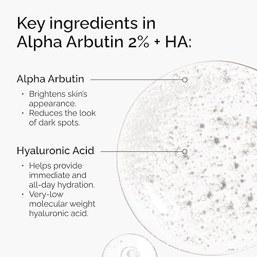 THE ORDINARY ALPHA ARBUTIN 2 HYALURONIC ACID SERUM FOR DARK SPOTS BRIGHTENING, 1 FL OZ