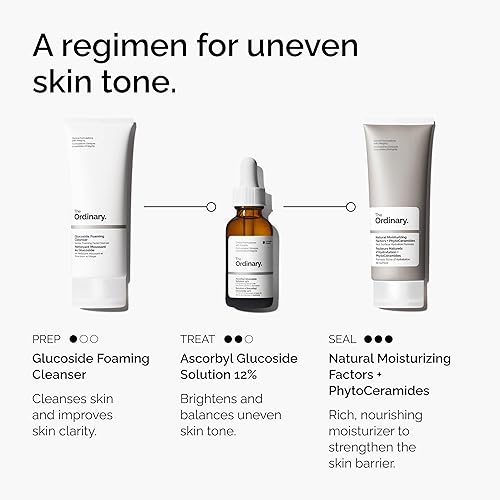 THE ORDINARY ASCORBYL GLUCOSIDE SOLUTION 12 VITAMIN C SERUM FOR BRIGHT, EVEN SKIN TONE, 1OZ