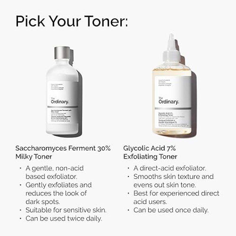 THE ORDINARY SACCHAROMYCES FERMENT 30 EXFOLIATING HYDRATING TONER FOR BRIGHTER SKIN, 3.4OZ