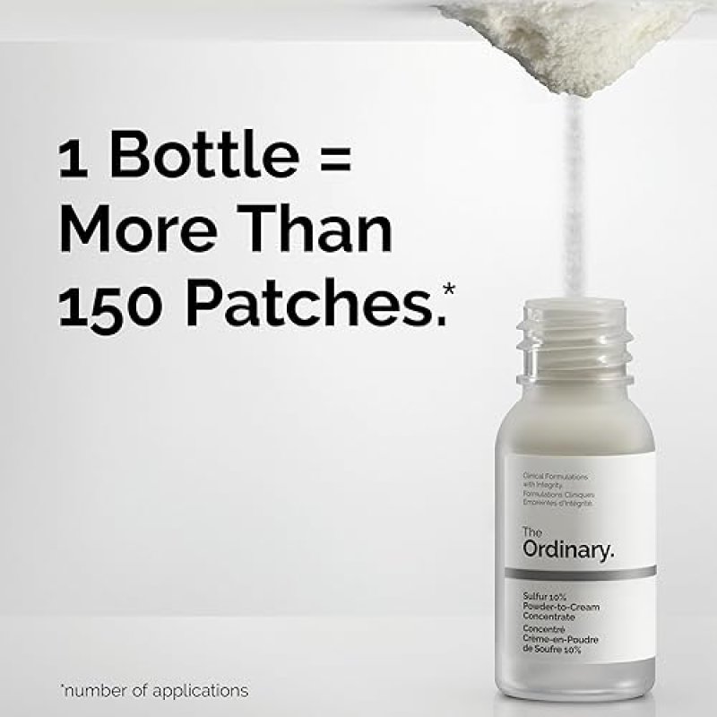 THE ORDINARY SULFUR 10 ACNE SPOT TREATMENT, REDUCES PIMPLES REDNESS, 0.18 OZ POWDER-TO-CREAM