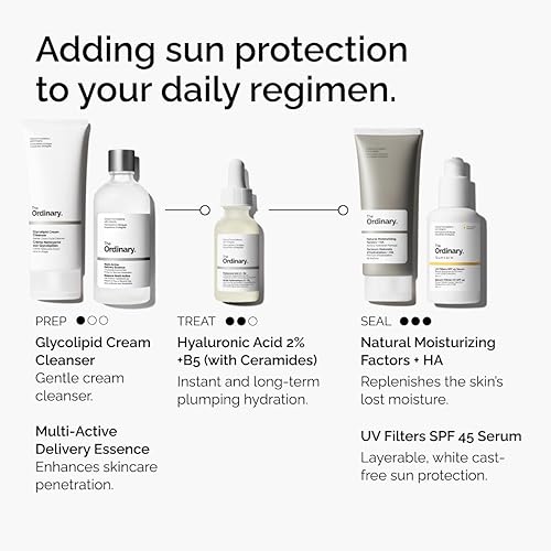THE ORDINARY SPF 45 FACE SUNSCREEN SERUM, LIGHTWEIGHT HYDRATING UV FILTER, NON-COMEDOGENIC, 2OZ
