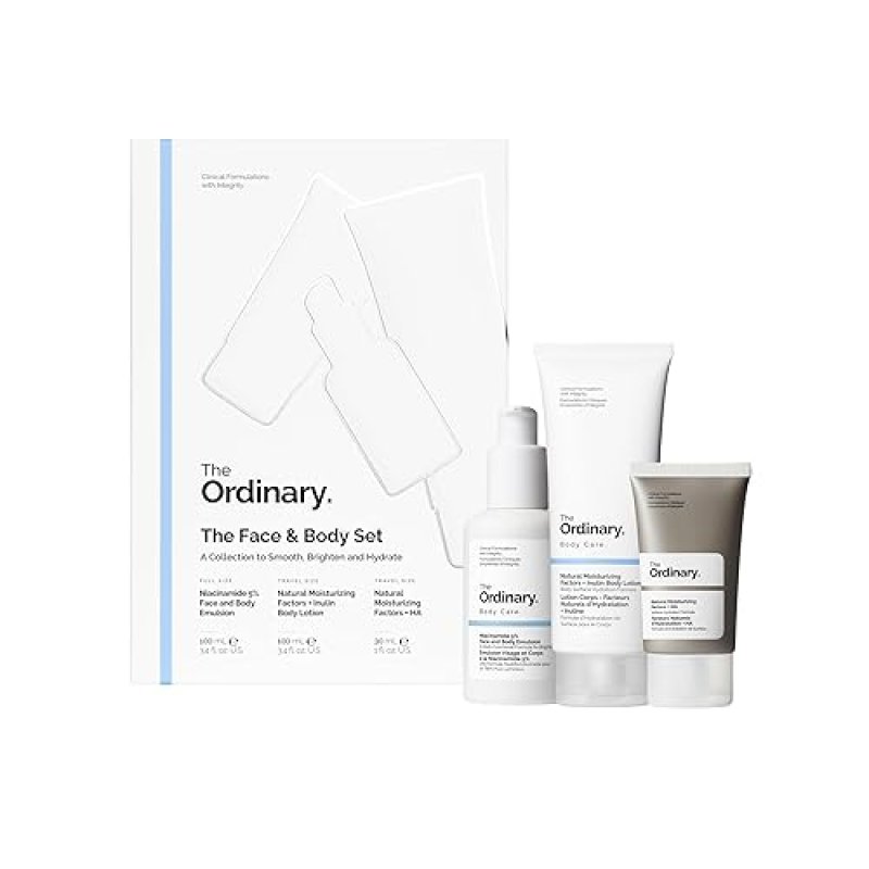 THE ORDINARY DAILY FACE BODY SKINCARE SET WITH NIACINAMIDE, HYALURONIC ACID BODY LOTION