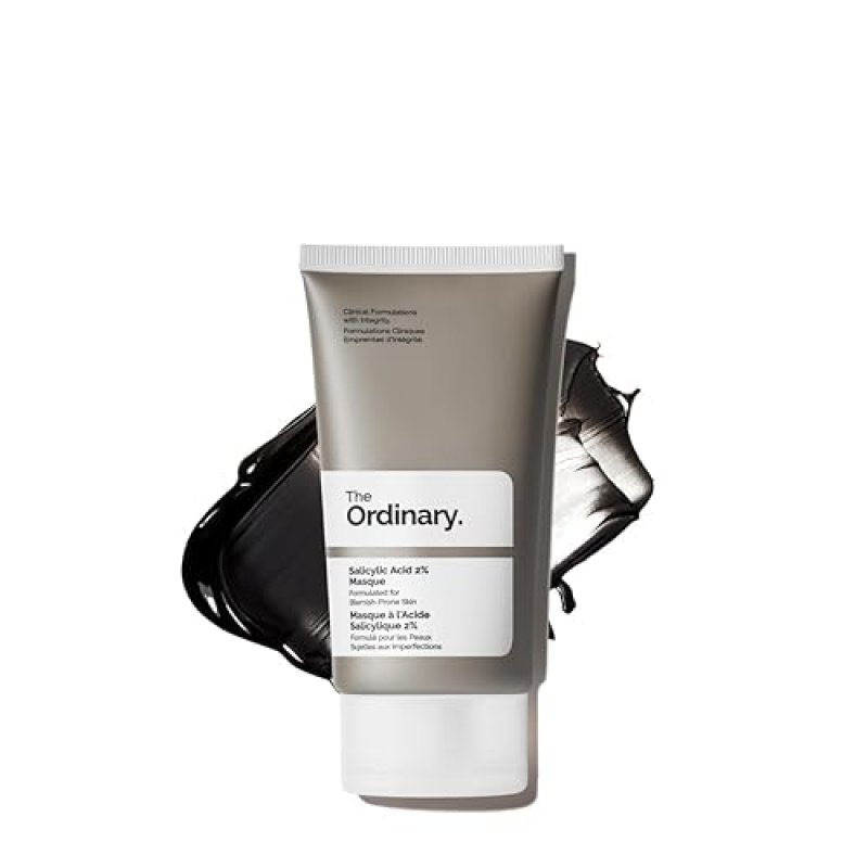 THE ORDINARY SALICYLIC ACID 2 MASQUE, CHARCOAL CLAY FACE MASK FOR ACNE BLEMISH-PRONE SKIN 1.7OZ