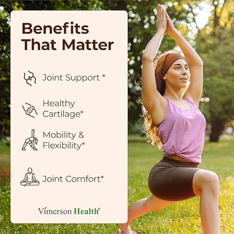 VIMERSON HEALTH GLUCOSAMINE SULFATE 1500MG TABLETS FSA ELIGIBLE JOINT SUPPORT FOR CARTILAGE, BONE DISCOMFORT RELIEF