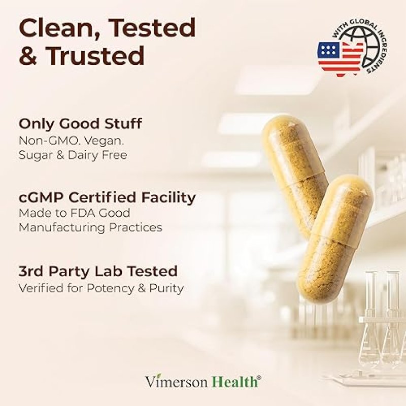 VIMERSON HEALTH ORGANIC TURMERIC CURCUMIN 1200MG WITH BLACK PEPPER 95 CURCUMINOIDS, JOINT DIGESTIVE SUPPORT, 60 VEGA