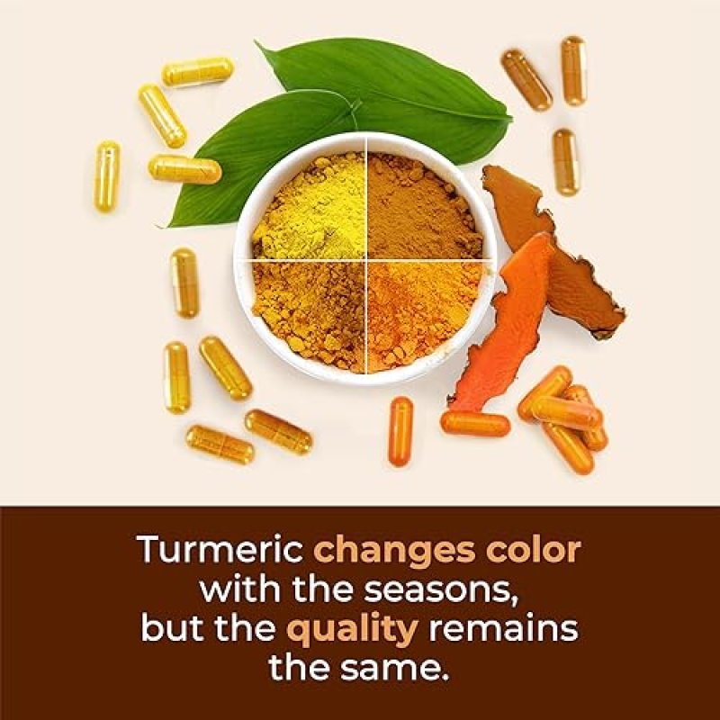 VIMERSON HEALTH ORGANIC TURMERIC CURCUMIN 1200MG WITH BLACK PEPPER 95 CURCUMINOIDS, JOINT DIGESTIVE SUPPORT, 60 VEGA
