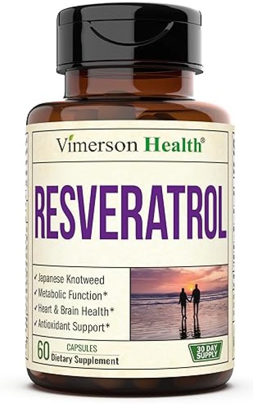 VIMERSON HEALTH JAPANESE KNOTWEED CAPSULES 1000MG RESVERATROL, QUERCETIN, GREEN TEA GRAPE EXTRACT 60 CAPS