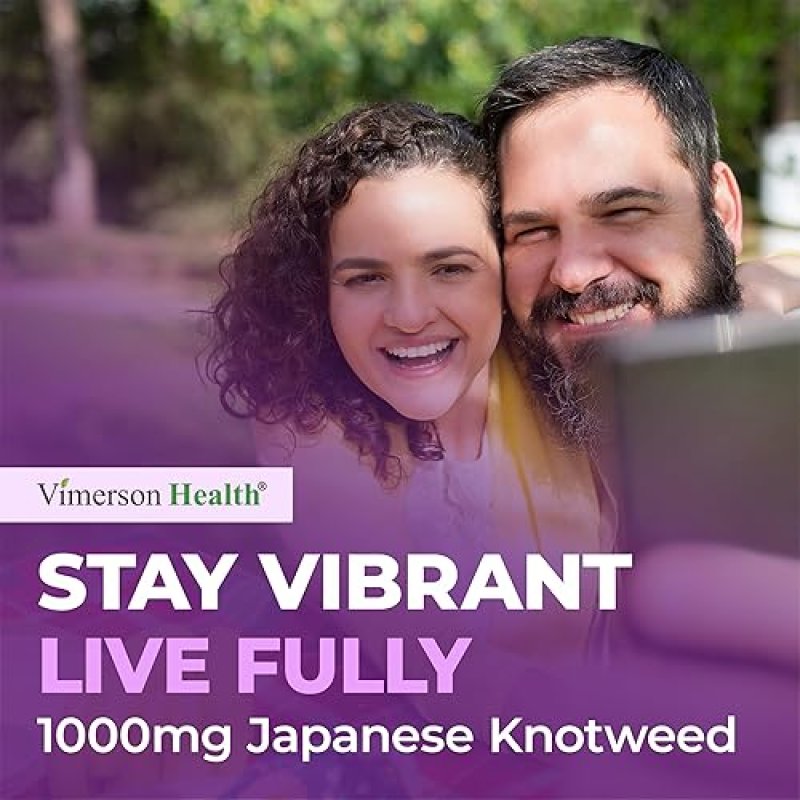 VIMERSON HEALTH JAPANESE KNOTWEED CAPSULES 1000MG RESVERATROL, QUERCETIN, GREEN TEA GRAPE EXTRACT 60 CAPS