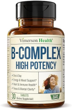 VIMERSON HEALTH HIGH POTENCY VITAMIN B COMPLEX WITH B12, B6, FOLIC ACID 400MCG ENERGY IMMUNE SUPPORT 1 A DAY