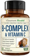 VIMERSON HEALTH VITAMIN B COMPLEX WITH VITAMIN C, FOLIC ACID, BIOTIN B12 FOR ENERGY, MOOD IMMUNE SUPPORT