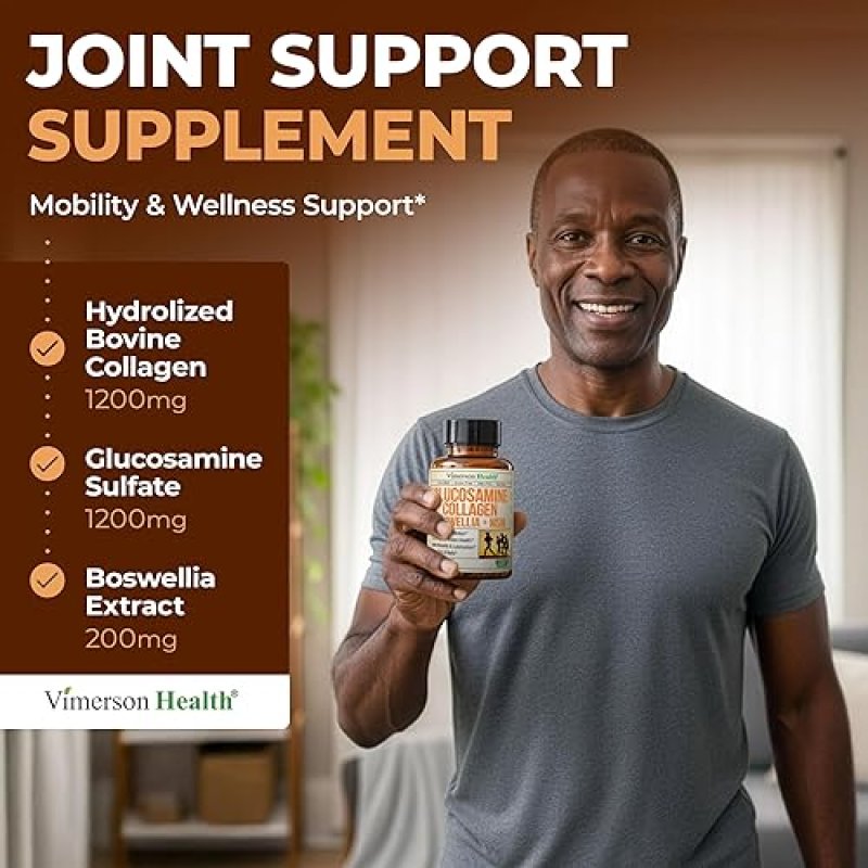 VIMERSON HEALTH GLUCOSAMINE CHONDROITIN MSM COLLAGEN CAPSULES FOR JOINT, HAIR, SKIN NAIL SUPPORT 120 FSA CAPS