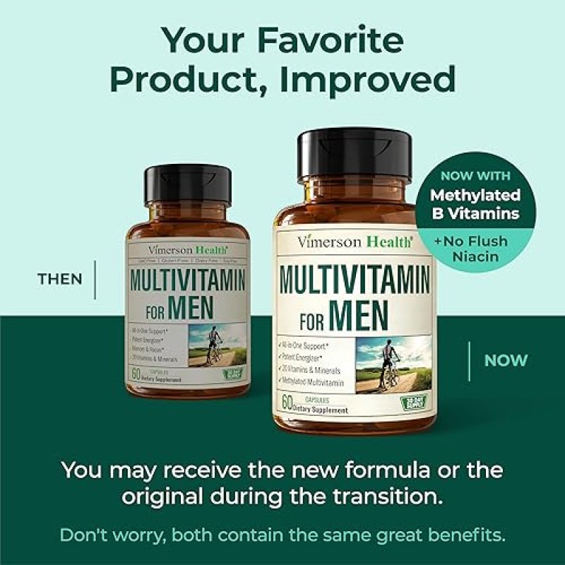 VIMERSON HEALTH MEN S MULTIVITAMIN CAPSULES - METHYLATED, HIGH POTENCY WITH B12, D, ZINC, MAGNESIUM MORE