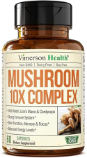 VIMERSON HEALTH 10-IN-1 MUSHROOM SUPPLEMENT LION S MANE, TURKEY TAIL, REISHI, CHAGA MORE FOR ENERGY FOCUS