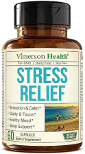 VIMERSON HEALTH STRESS RELIEF SUPPLEMENT WITH 5-HTP, ASHWAGANDHA, GABA B-VITAMINS CALM, FOCUS, SLEEP 60 VEGAN CAPSUL
