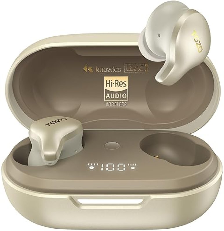 TOZO GOLDEN X1 WIRELESS EARBUDS, LDAC HI-RES AUDIO, NOISE CANCELLING BLUETOOTH HEADPHONES