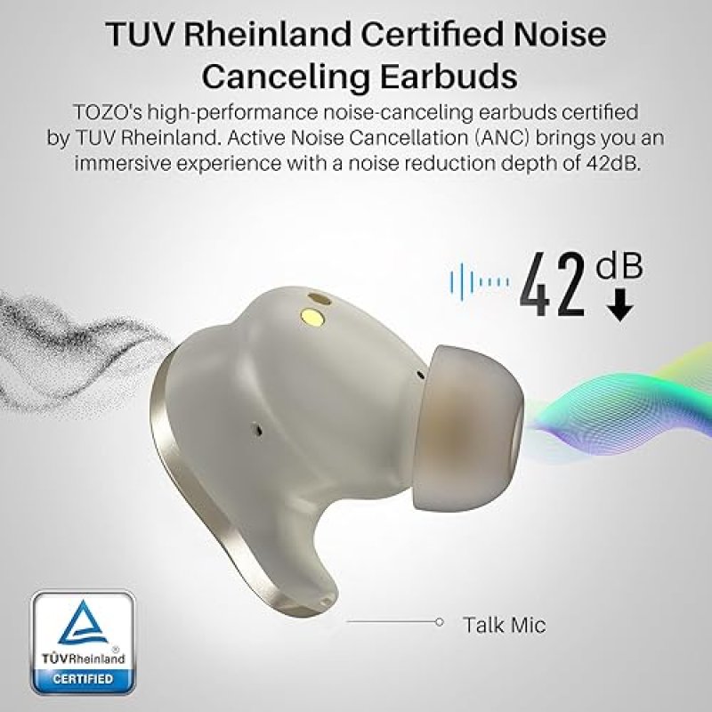 TOZO GOLDEN X1 WIRELESS EARBUDS, LDAC HI-RES AUDIO, NOISE CANCELLING BLUETOOTH HEADPHONES