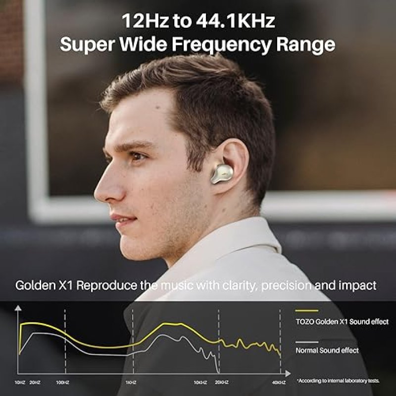 TOZO GOLDEN X1 WIRELESS EARBUDS, LDAC HI-RES AUDIO, NOISE CANCELLING BLUETOOTH HEADPHONES