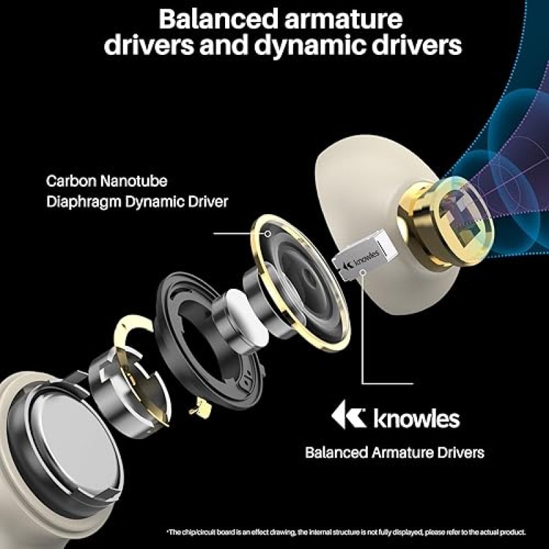 TOZO GOLDEN X1 WIRELESS EARBUDS, LDAC HI-RES AUDIO, NOISE CANCELLING BLUETOOTH HEADPHONES