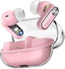 TOZO CRYSTAL PODS WIRELESS EARBUDS, HYBRID ANC, DEEP BASS, 4 MICS, BLUETOOTH 5.4, CRYSTAL CASE