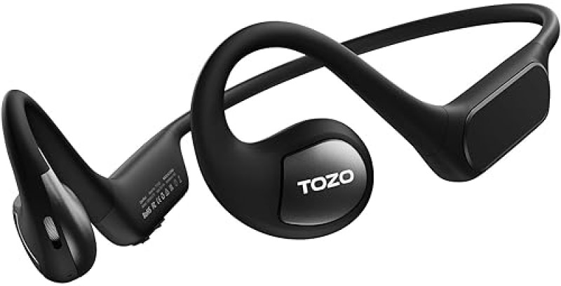 TOZO OPEN EAR BLUETOOTH 5.3 HEADPHONES, WIRELESS SPORT EARBUDS W MIC, 32 EQ, NOISE REDUCTION