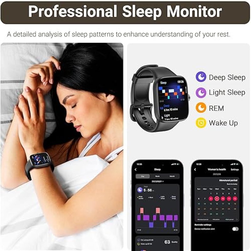TOZO S7 AMOLED SMART WATCH 1.85 HD, BLUETOOTH CALL, 100 SPORTS MODES, SLEEP HEALTH MONITOR
