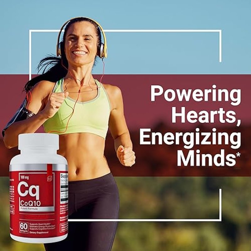 ESSENTIAL ELEMENTS  COQ10 100MG SOFTGELS HEART, BRAIN VASCULAR SUPPORT SUPPLEMENT, 60 COUNT, 2-MONTH SUPPLY