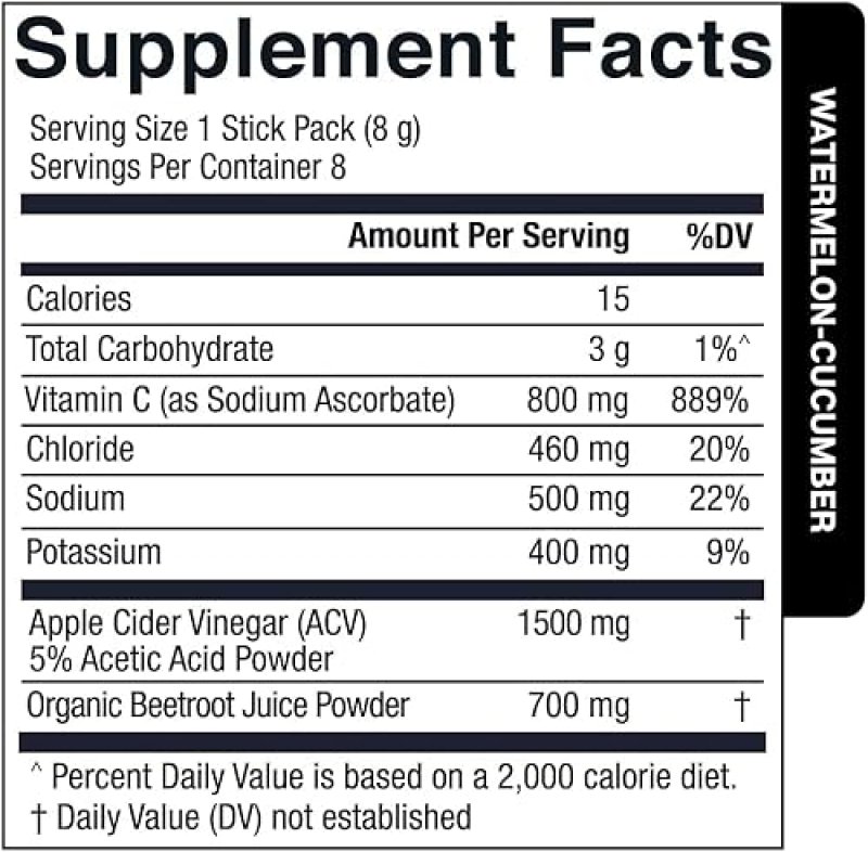 ESSENTIAL ELEMENTS SUGAR-FREE ELECTROLYTE POWDER PACKETS, 24 STICKS, ACV VITAMIN C, VARIETY PACK