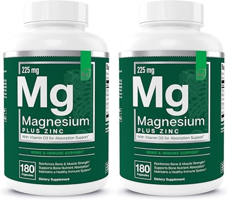 ESSENTIAL ELEMENTS  MAGNESIUM PLUS ZINC VITAMIN D3 TRIPLE-STRENGTH COMPLEX FOR HEART, BONE MUSCLE SUPPORT, 360CT