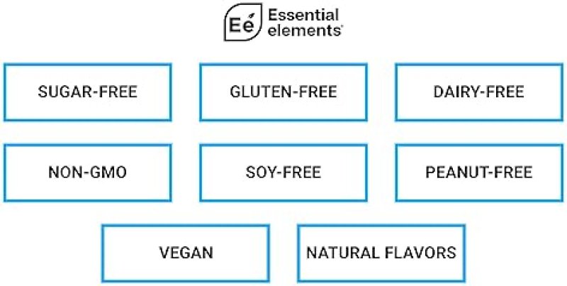 ESSENTIAL ELEMENTS  SUGAR-FREE ELECTROLYTE POWDER PACKETS BLUE RASPBERRY, 25 HYDRATION STICKS WITH ACV VITAMIN C