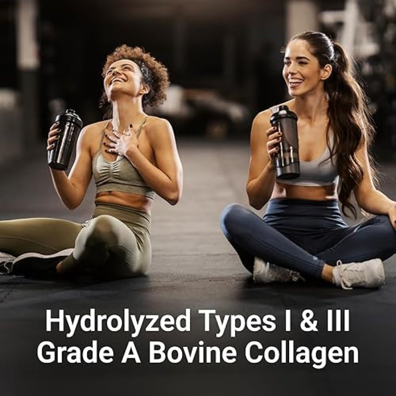 ESSENTIAL ELEMENTS  GRASS-FED HYDROLYZED COLLAGEN POWDER, TYPES I III FOR JOINT, SKIN, HAIR NAILS, 2-PACK