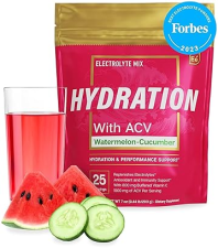 ESSENTIAL ELEMENTS SUGAR-FREE ELECTROLYTE POWDER PACKETS, WATERMELON CUCUMBER, 25 STICKS, HYDRATION