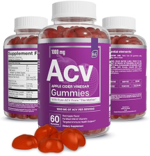 ESSENTIAL ELEMENTS  APPLE CIDER VINEGAR GUMMIES WITH THE MOTHER 3 PACK, 60 COUNT