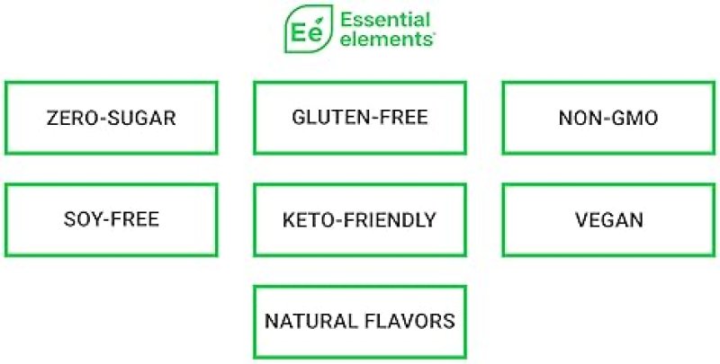 ESSENTIAL ELEMENTS  SUGAR-FREE ELECTROLYTE POWDER PACKETS YUZU LIME, 25 HYDRATION STICKS WITH ACV VITAMIN C