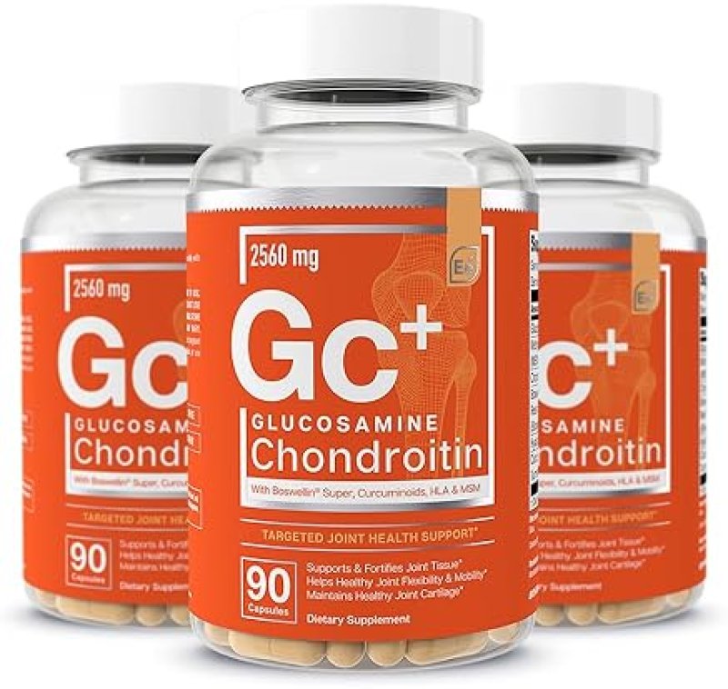 ESSENTIAL ELEMENTS  GLUCOSAMINE CHONDROITIN JOINT SUPPORT SUPPLEMENT WITH MSM, HYALURONIC ACID BOSWELLIA 270 COUNT