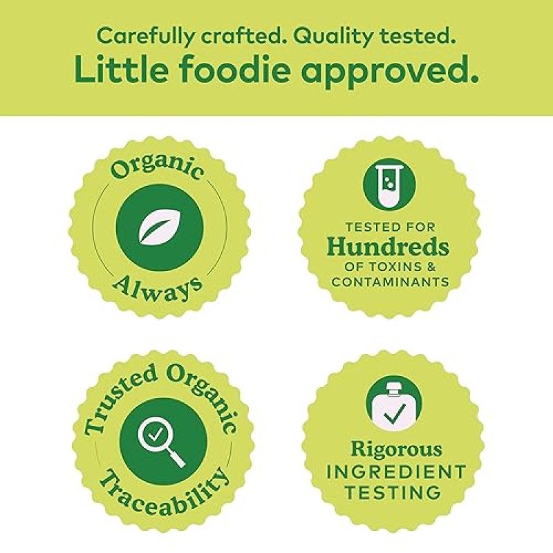 PLUM ORGANICS BABY FOOD VARIETY PACK, 8 COUNT ORGANIC FRUIT VEGGIE POUCHES, 6 MONTHS, 4OZ