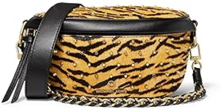 MICHAEL KORS SLATER EXTRA-SMALL SLING PACK HANDBAG WITH GOLD SILVER TONE HARDWARE FOR WOMEN
