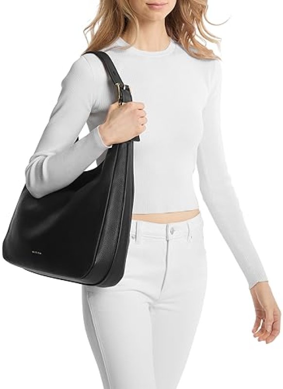 MICHAEL KORS NOLITA LARGE HOBO SHOULDER BAG DESIGNER LEATHER PURSE, SPACIOUS WOMEN S HANDBAG
