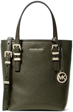 MICHAEL KORS QUINN EXTRA SMALL TOTE CROSSBODY BAG DESIGNER HANDBAG FOR WOMEN, LEATHER PURSE