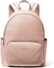 MICHAEL KORS TANNER LARGE SOFT PINK BACKPACK WITH GOLD-TONE HARDWARE STYLISH DESIGNER BAG