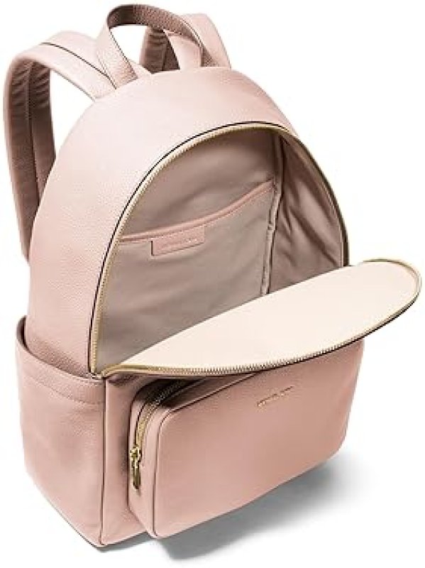 MICHAEL KORS TANNER LARGE SOFT PINK BACKPACK WITH GOLD-TONE HARDWARE STYLISH DESIGNER BAG