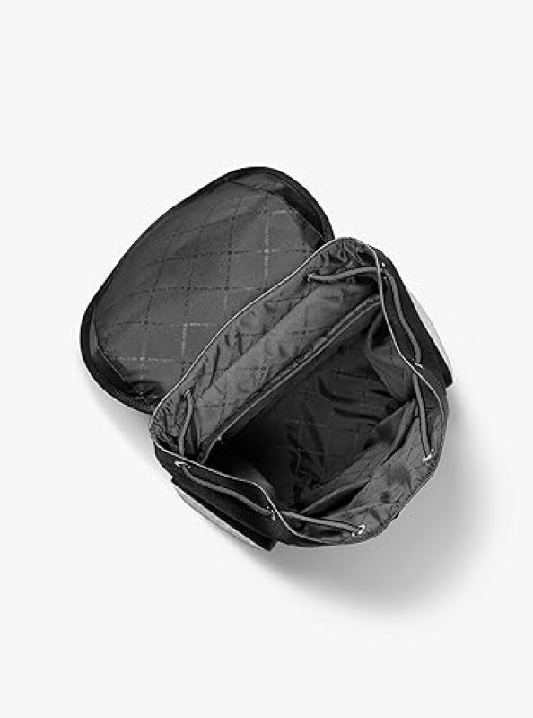 MICHAEL KORS MENS CITY BUCKLE BACKPACK, SIGNATURE BRIGHT WHITE WITH GUNMETAL HARDWARE