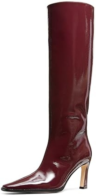 MICHAEL KORS DARRAH KNEE HIGH HEELED BOOTS FOR WOMEN STYLISH LEATHER FASHION BOOTS