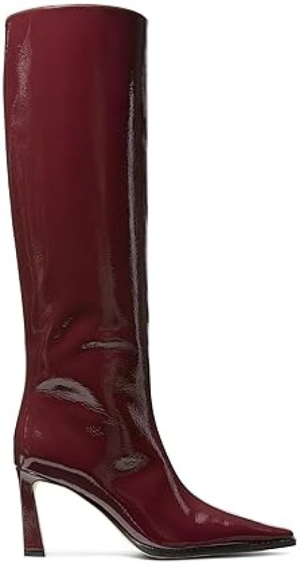 MICHAEL KORS DARRAH KNEE HIGH HEELED BOOTS FOR WOMEN STYLISH LEATHER FASHION BOOTS