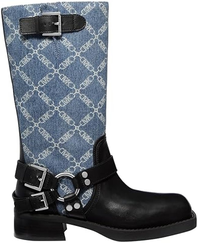 MICHAEL KORS WOMENS CROSBY MOTO BOOTS STYLISH LEATHER MOTORCYCLE BOOTS FOR WOMEN