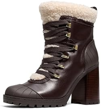 MICHAEL KORS SYDRA WOMENS HEELED ANKLE BOOTIE STYLISH DESIGNER LEATHER BOOT FOR WOMEN