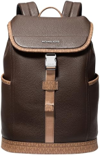 MICHAEL KORS HUDSON SLIM FLAP LEATHER BACKPACK FOR MEN STYLISH DESIGNER TRAVEL BAG